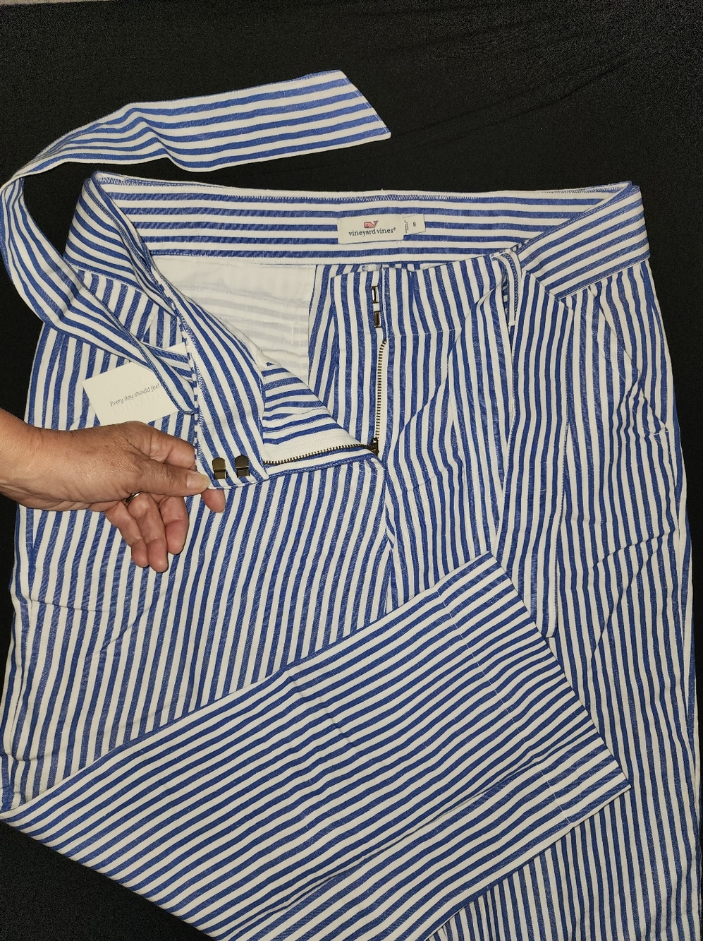 Vineyard Vines Blue & White Striped Comfortable Pants Ladies Size 8